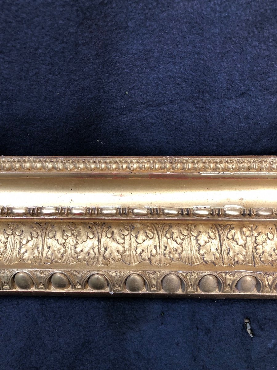 Important Carved And Gilded Wooden Frame. Restoration Period, Around 1820 -photo-4