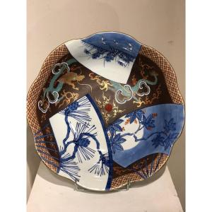 Large Imari Porcelain Bowl “with Dragon” Meiji Period Circa 1880 