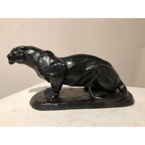 Paul Simon 1892-79 “panther” Bronze In Lost Wax 