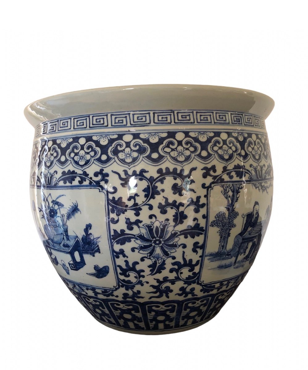 Cache Pot  En Porcelaine  Chine 