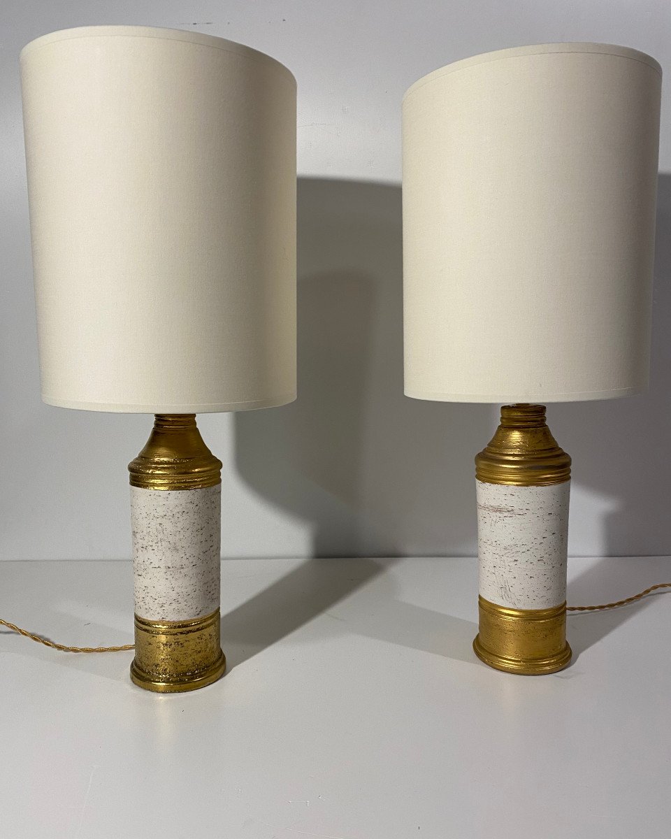 Petite Paire De Lampes Bitossi / Bergboms 