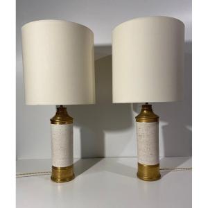 Pair Of Bitossi / Bergboms Lamps