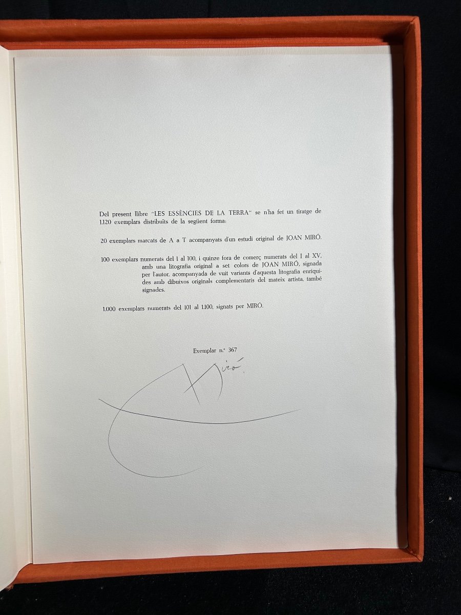 Joan Miro, les essencies de la terra, ensemble de lithographies-photo-2