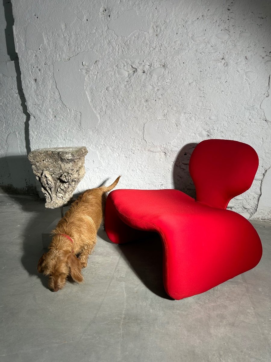 Olivier Mourgue - Fauteuil Djinn rouge-photo-4