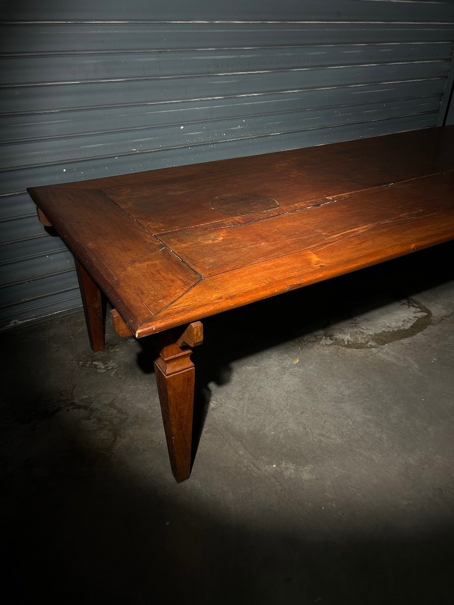 Table Brutaliste En Teck -photo-4