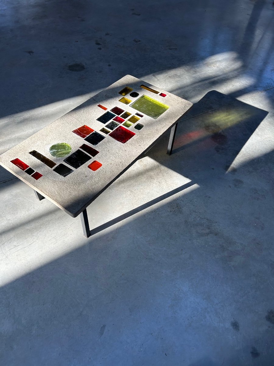 Jacques Avoinet - Unique 60s Coffee Table-photo-3