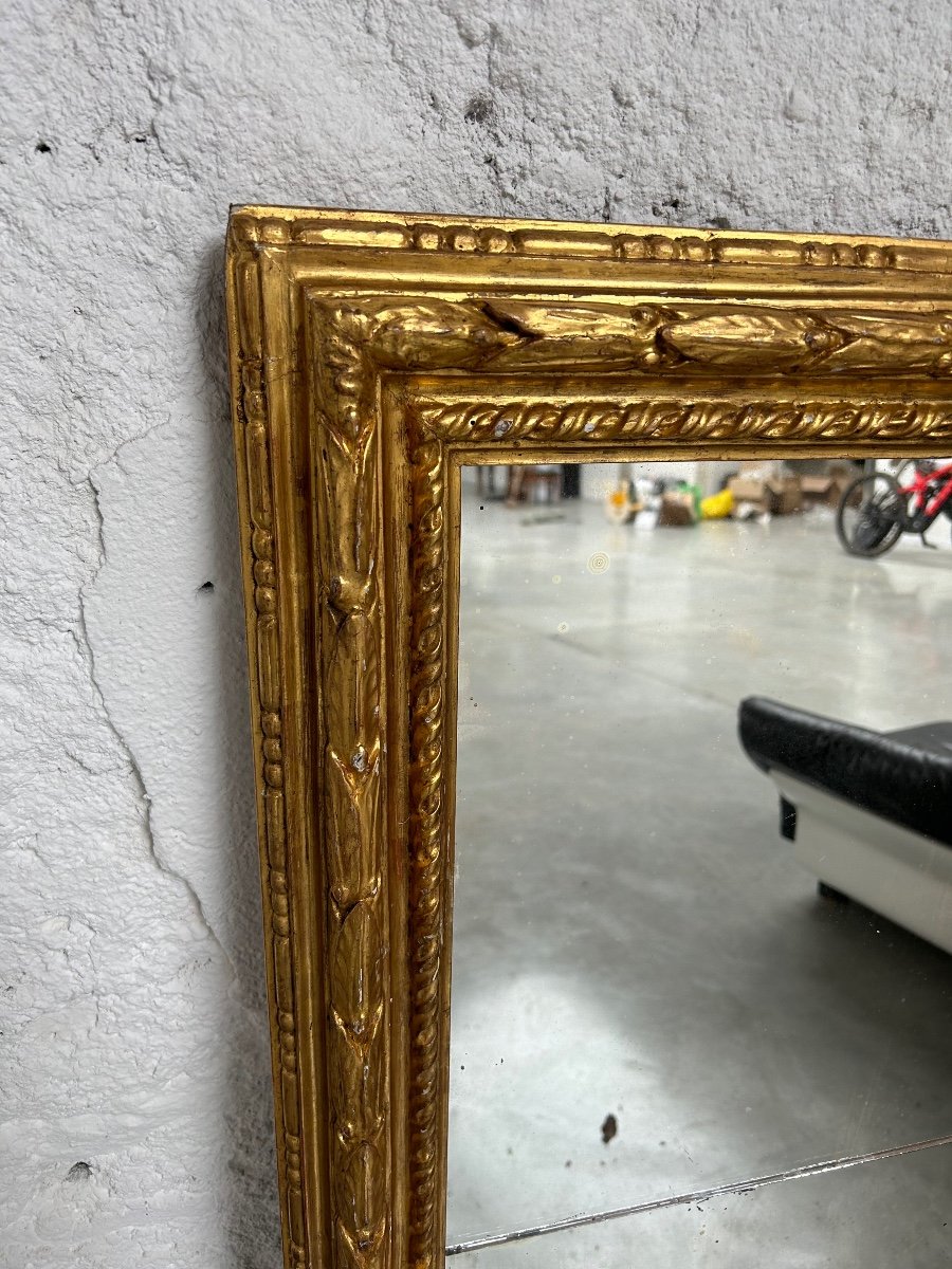 Miroir En Bois Doré Italien 19e-photo-4