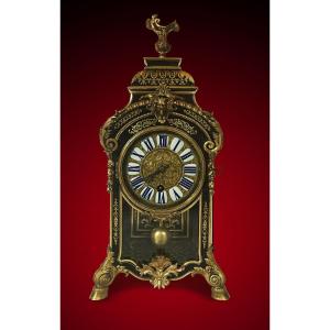 Boulle Cartel Clock Louis XIV Périod Signed By Thuret In Paris 