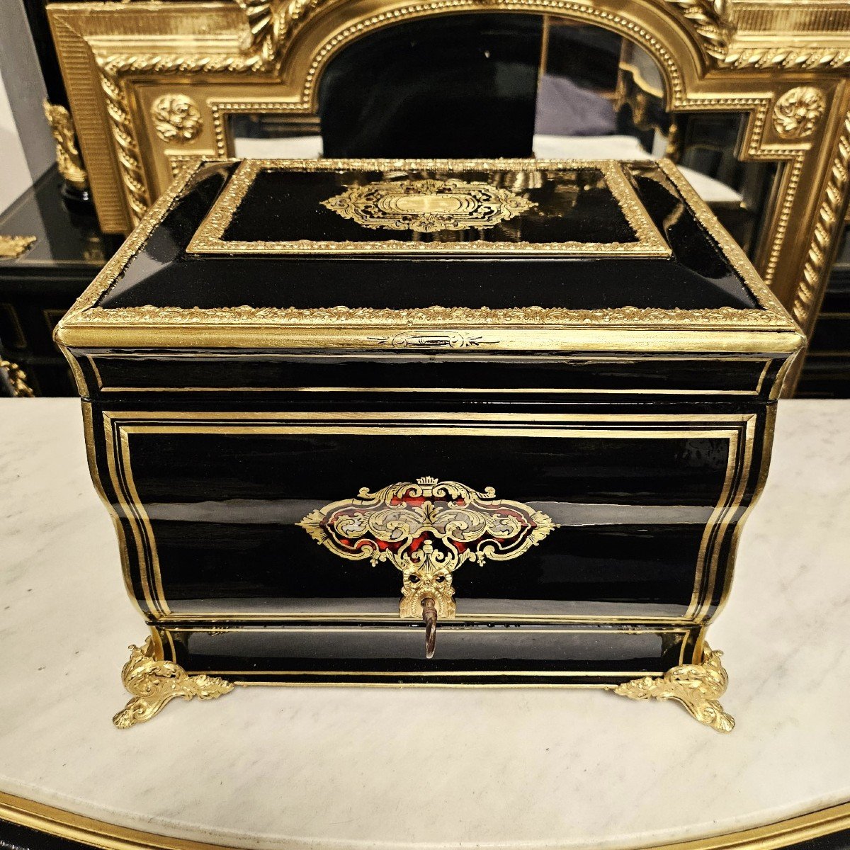 Liqueur Cellar In Boulle Marquetry Napoleon III Period Napoleon 3-photo-3