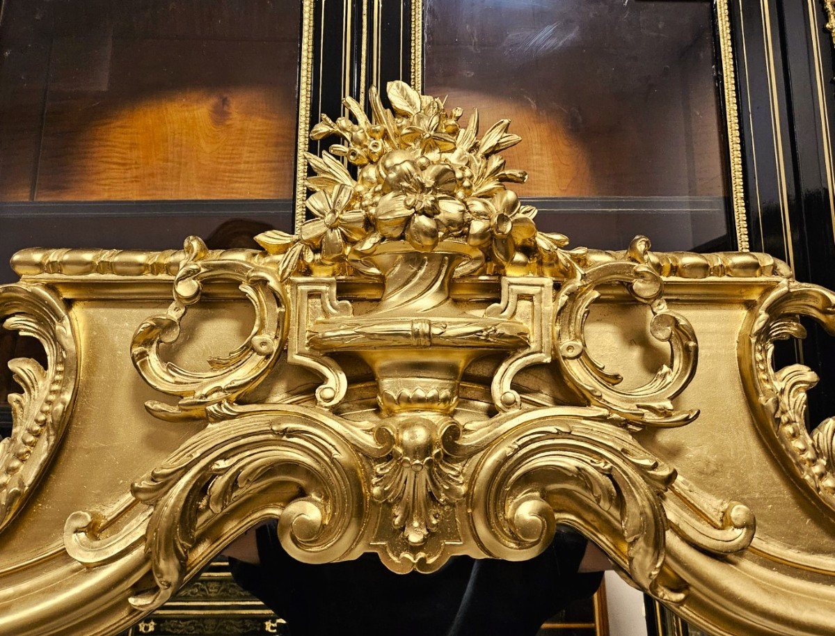 Large Mirror Or Mirror In Gilded Wood And Stucco Napoleon III Period Napoleon 3-photo-3