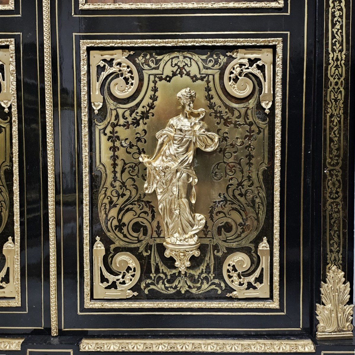  Grande Vitrine ou bibliothèque Estampillée Befort En Marqueterie Boulle Napoléon III Napoleon-photo-6