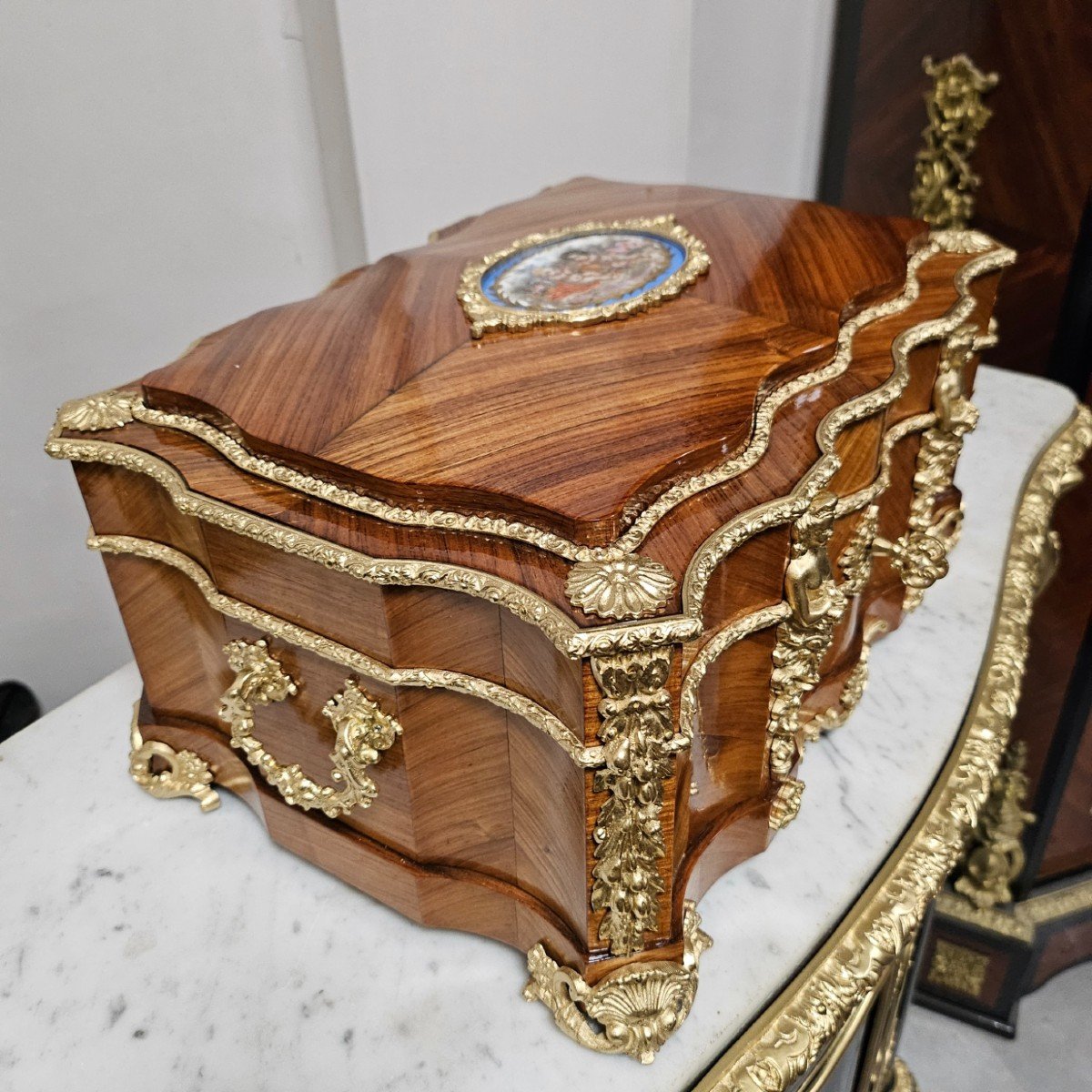 Important Boulle Ceremonial Box With Sèvres Plaque Napoleon III Period Napoleon 3-photo-2