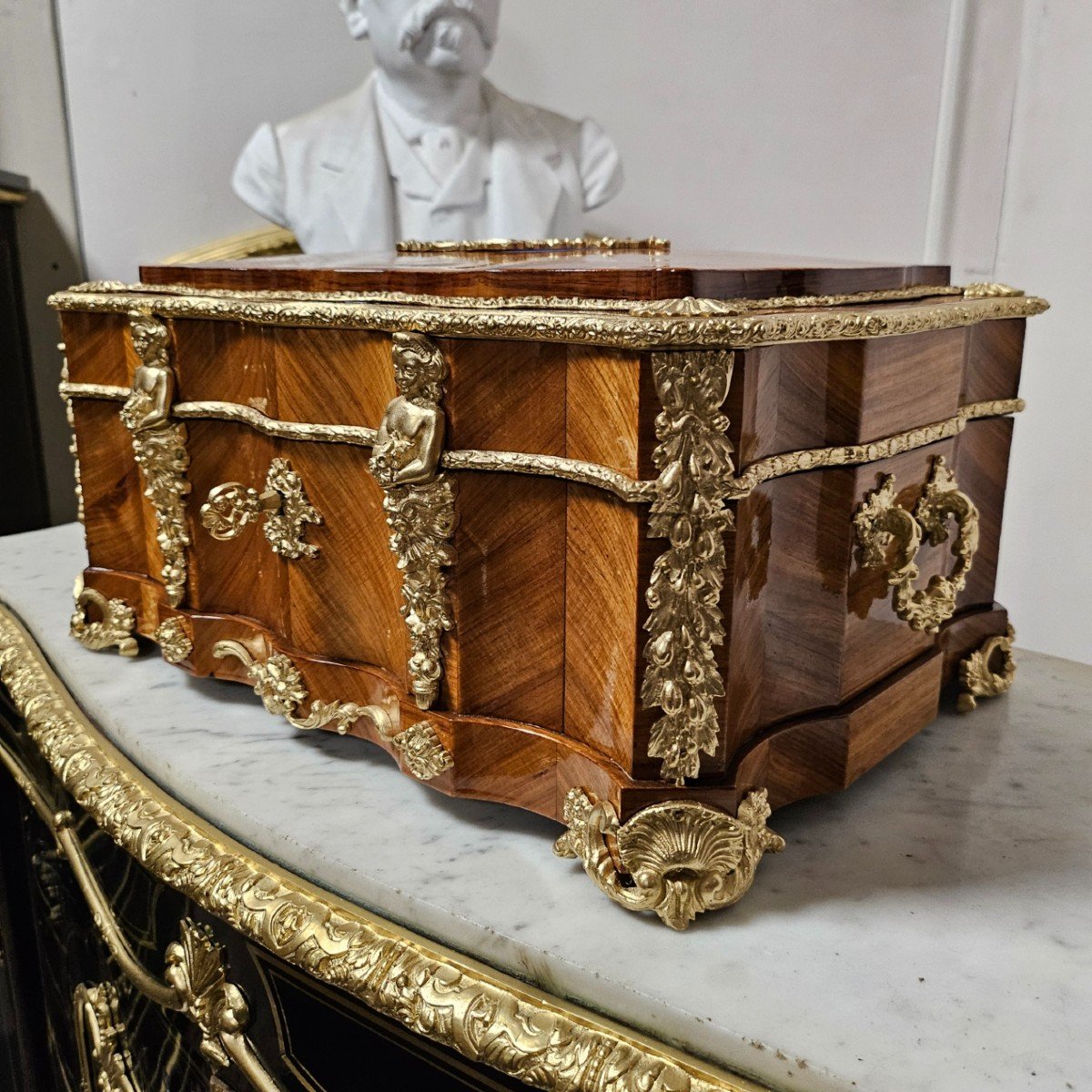 Important Boulle Ceremonial Box With Sèvres Plaque Napoleon III Period Napoleon 3-photo-2