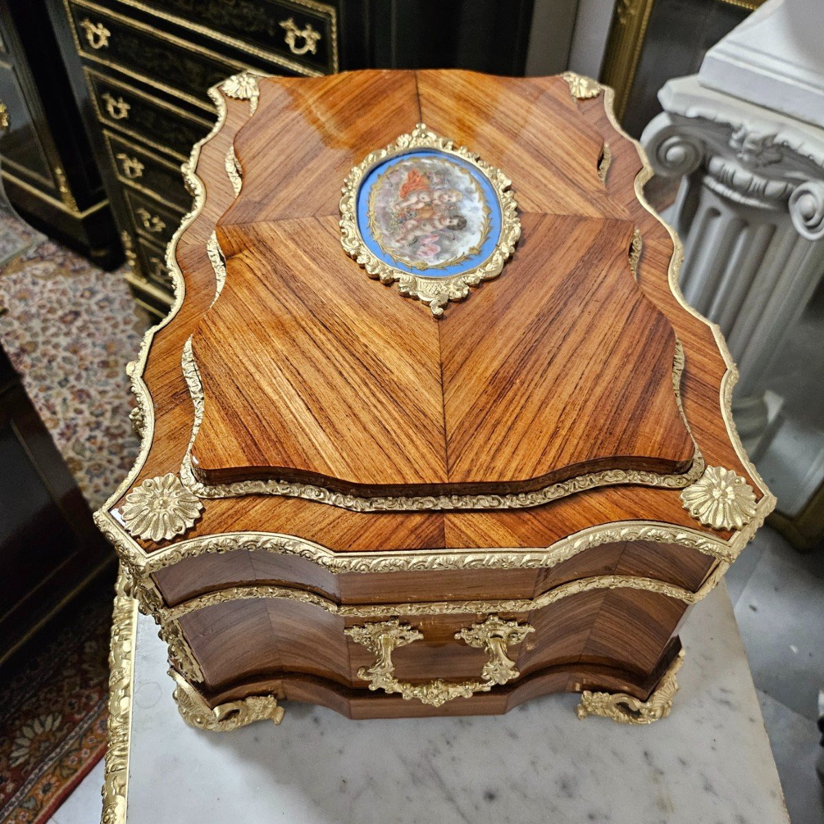 Important Boulle Ceremonial Box With Sèvres Plaque Napoleon III Period Napoleon 3-photo-6