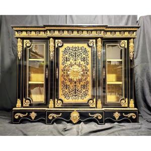 armoire basse formant vitrine BEFORT JEUNE en marqueterie boulle époque Napoléon III napoleon 3