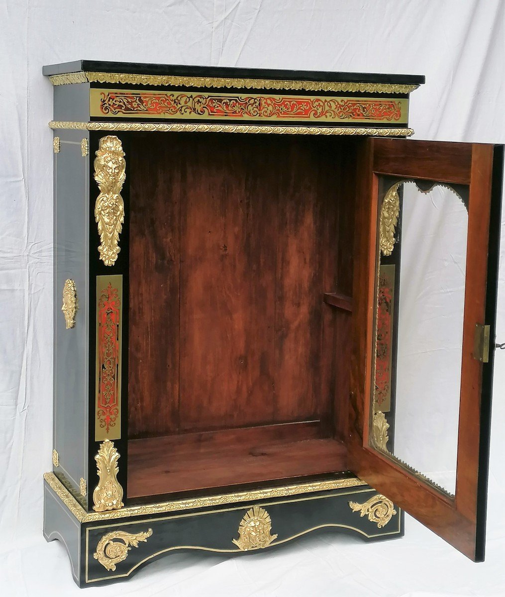 Vitine Support Cabinet Boulle Marquetry Napoleon Napoleon III-photo-2