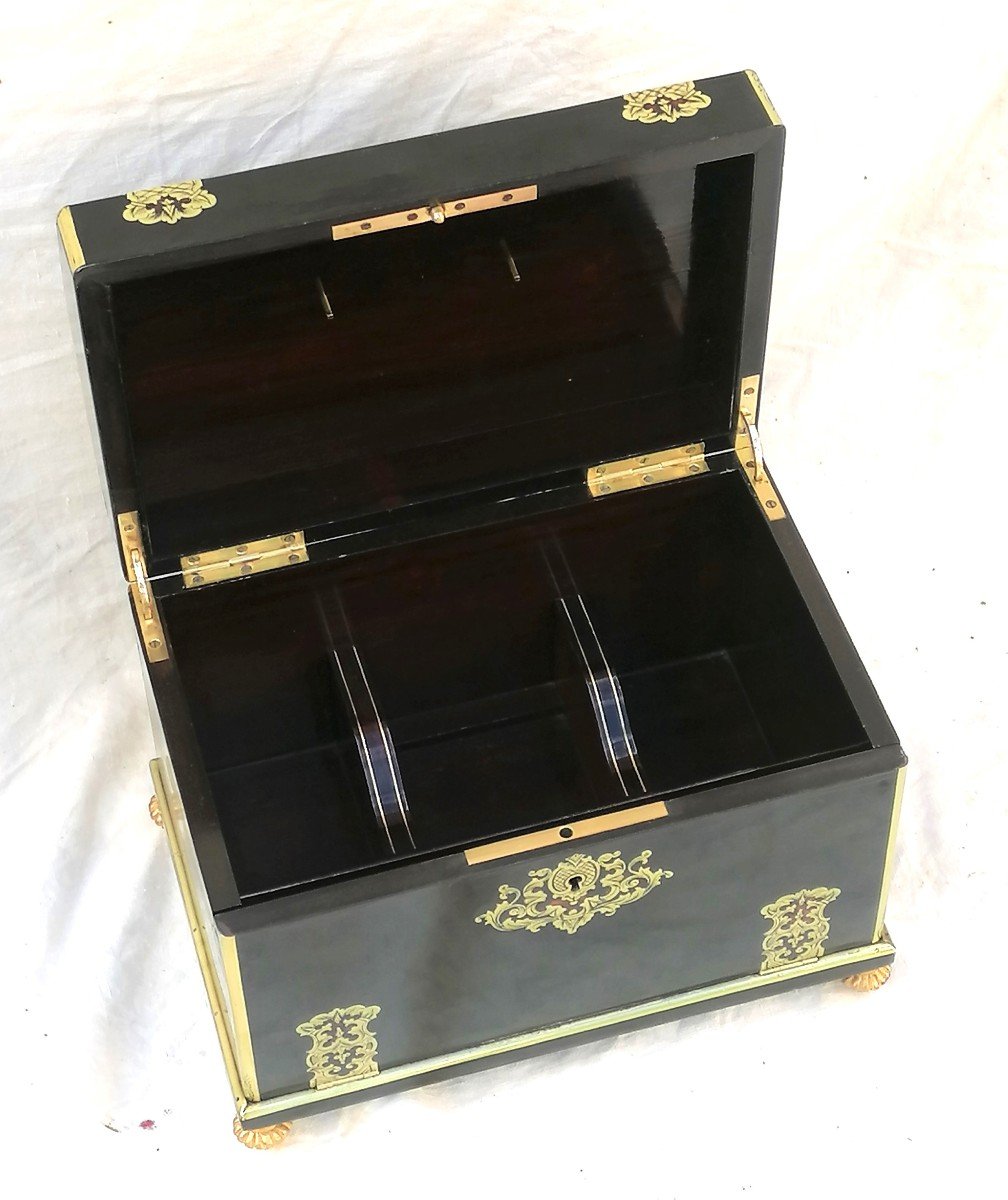 Rounded Perfume Box Boulle Marquetry Napoleon Napoleon III-photo-4