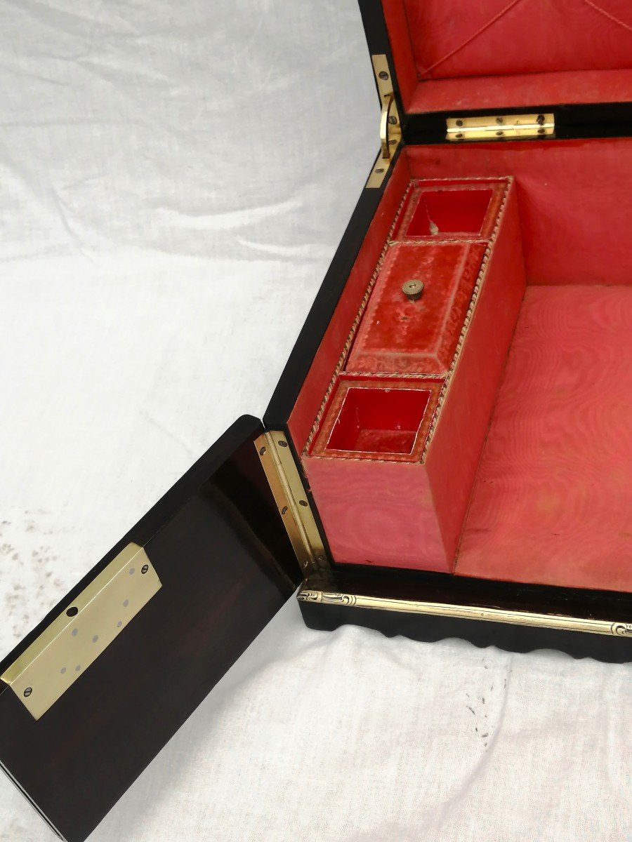 Large Boulle Marquetry Jewelry Box Napoleon Napoleon III-photo-2