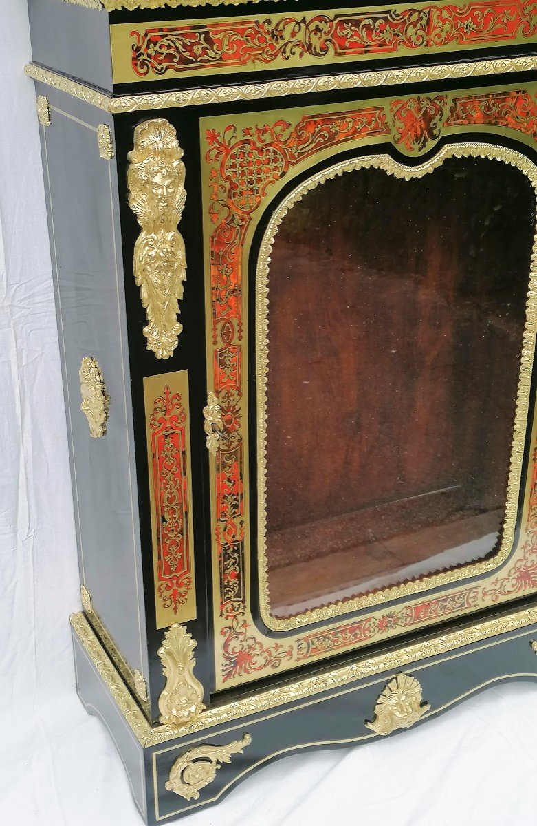 Boulle Marquetry Napoleon Napoleon III Display Cabinet-photo-2