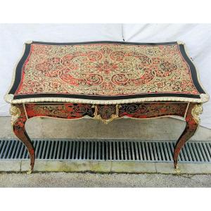 Desk / Table Boulle Marquetry All Faces Napoleon Napoleon III