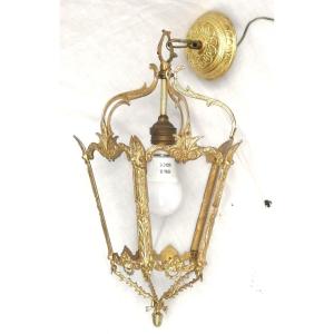 5-sided Lantern Chandelier In Bronze Napoleon III Style