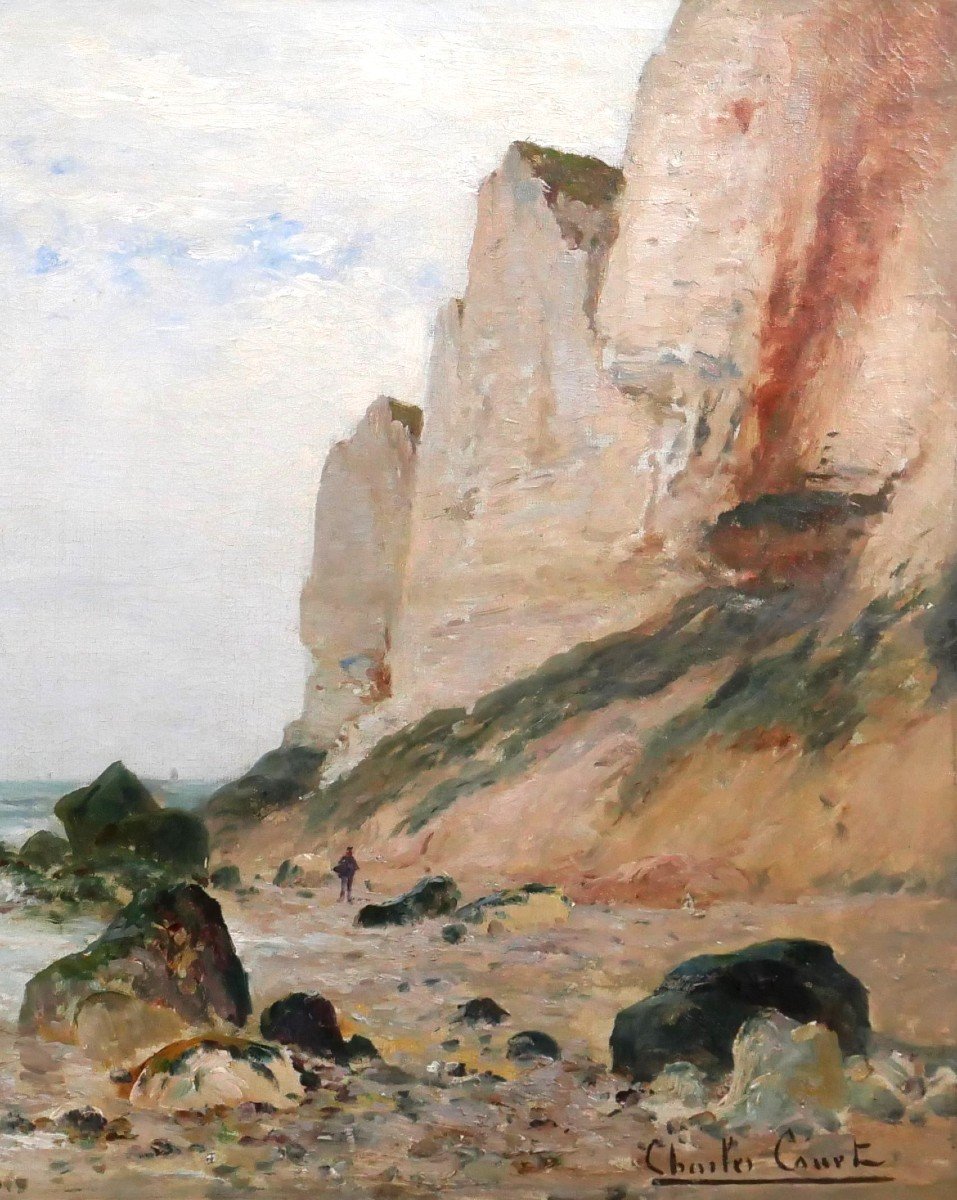 Charles Emile Canet 1865-? Cape Gris-nez (pas-de-calais), Painting, Seascape-photo-1