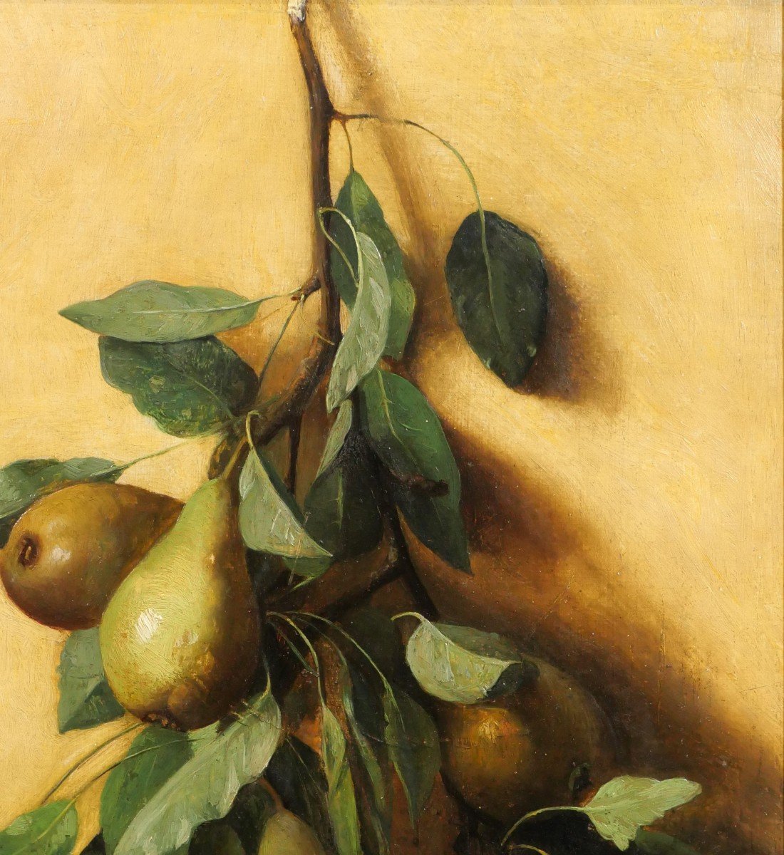 Impressionist School Circa 1880-90, Still Life Of Pears, Painting-photo-2