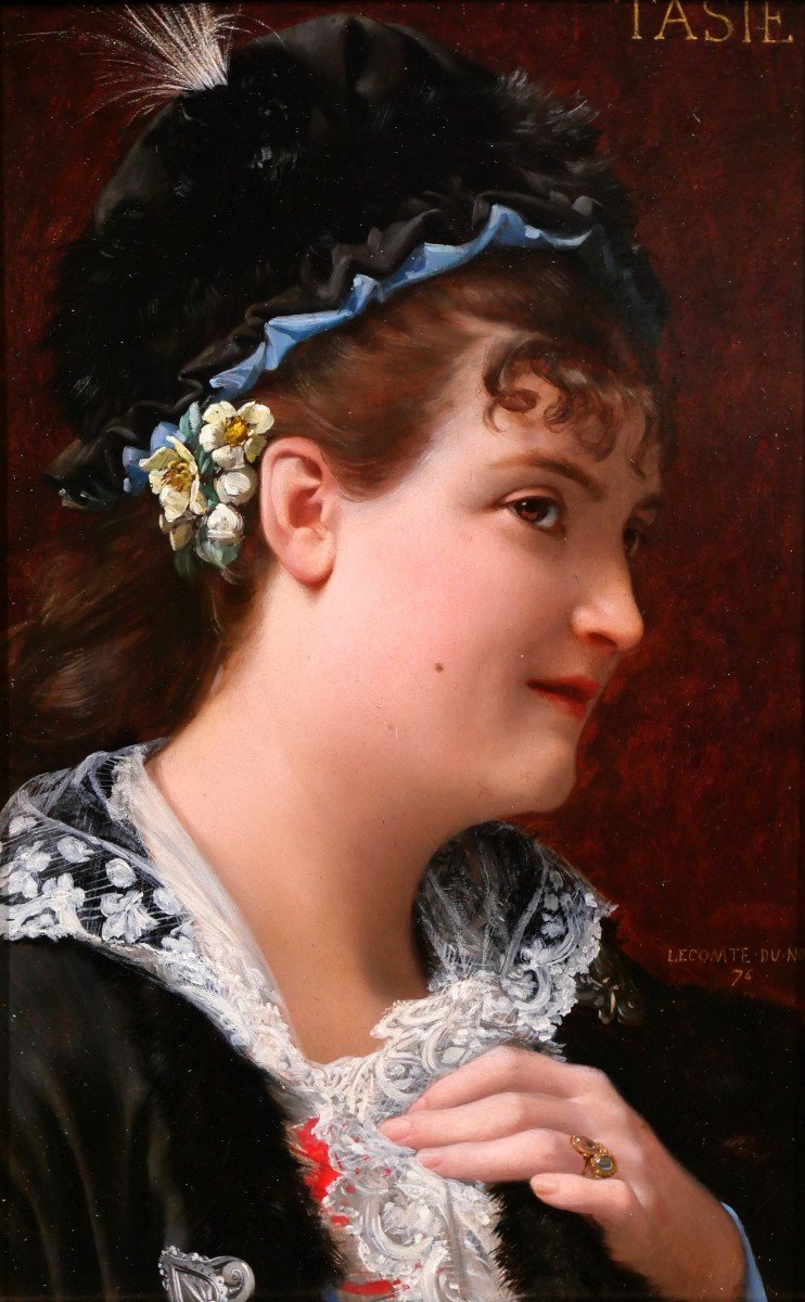 Jean Jules Antoine Lecomte Du Noüy 1842-1923 Portrait Of A Woman, Painting, 1876