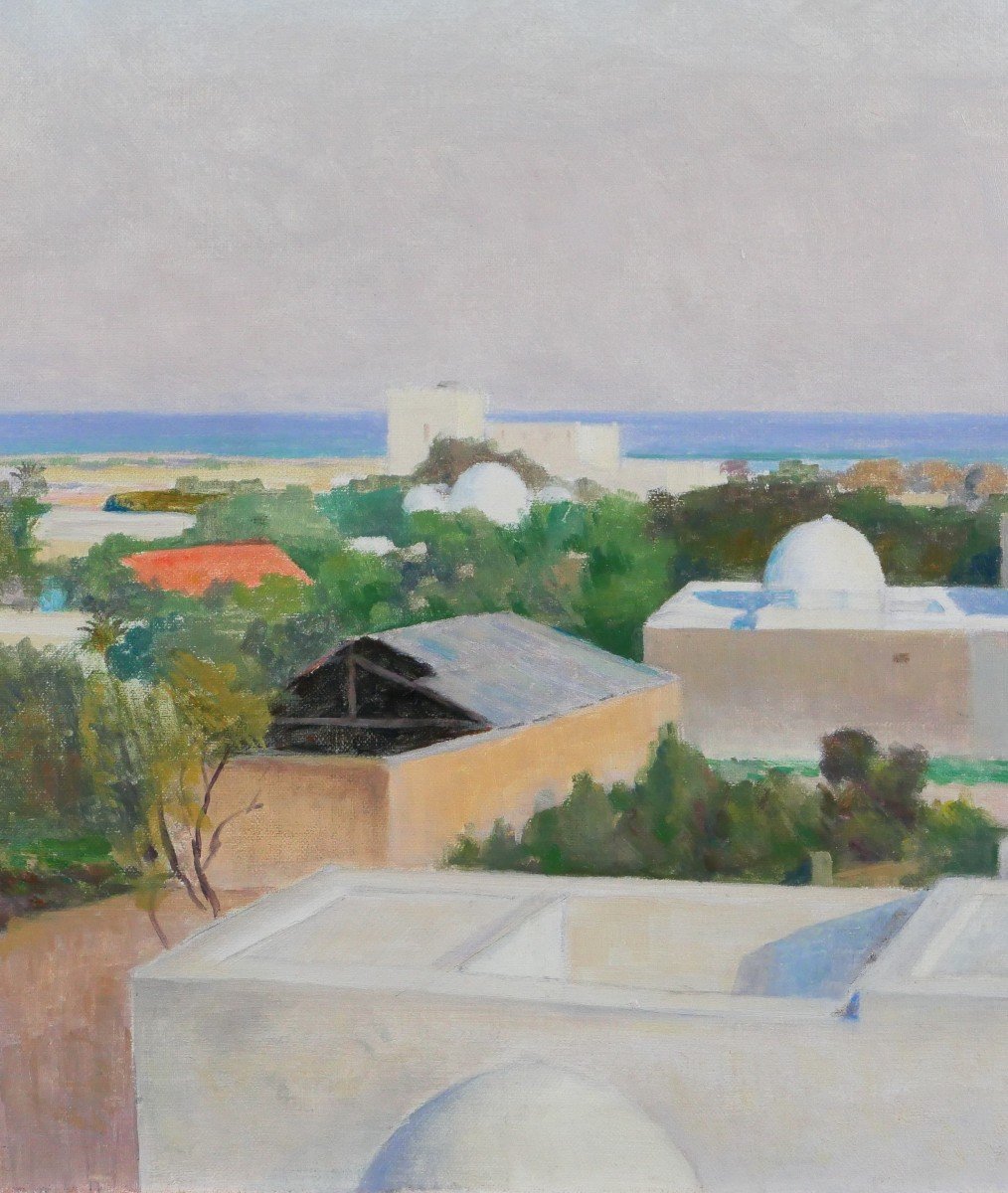 Hans Arnold Daepp 1886-1949 Tunisia, Hammamet, Landscape, Painting, 1925-photo-3