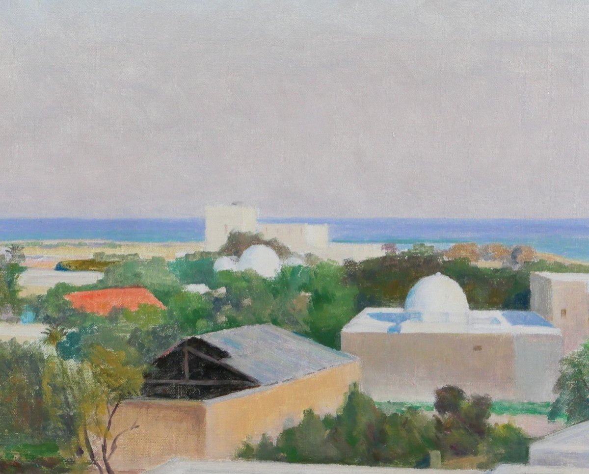 Hans Arnold DAEPP 1886-1949 Tunisie, Hammamet, paysage, tableau, 1925-photo-1