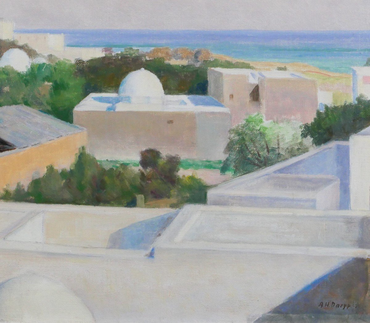 Hans Arnold DAEPP 1886-1949 Tunisie, Hammamet, paysage, tableau, 1925-photo-3