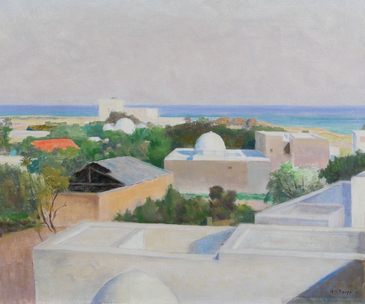 Hans Arnold DAEPP 1886-1949 Tunisie, Hammamet, paysage, tableau, 1925
