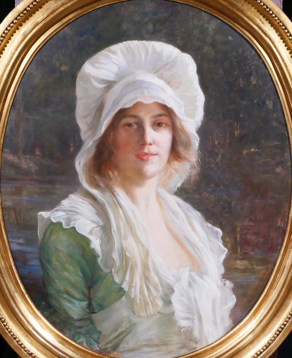 Tony Faivre 1830-1905 Portrait de Charlotte Corday, tableau, vers 1870-80-photo-2