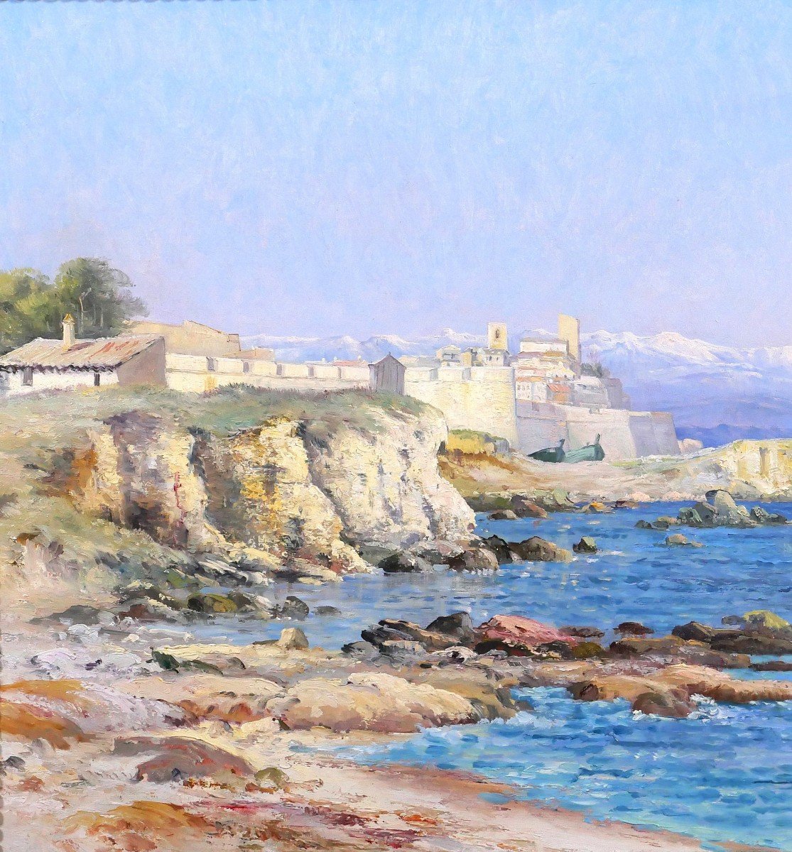 Pierre Ballue 1855-1928 Antibes, Landscape, Painting, Circa 1893-photo-3