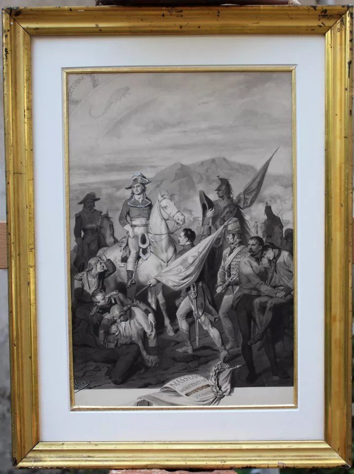 François Constant Mes 1824-1905 General Massena, Drawing, Napoleon, Army, Military-photo-2