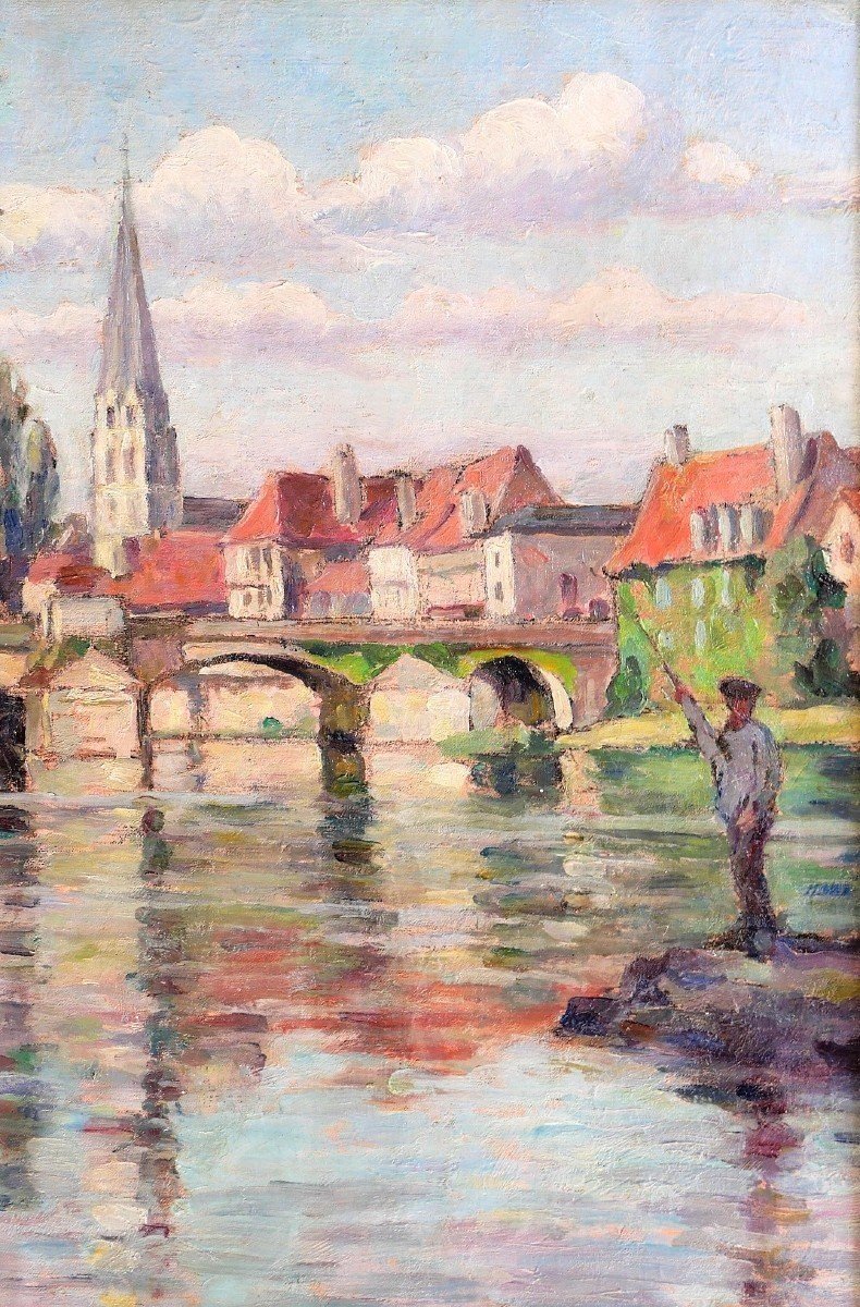 Paul CORDONNIER 1878-1963 Argenton-sur-Creuse, tableau, paysage Indre Creuse Crozant-photo-4