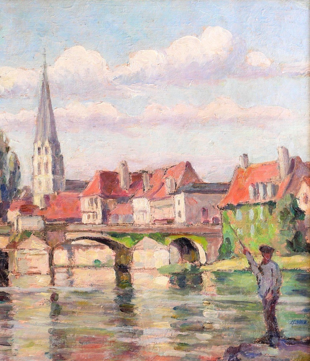 Paul CORDONNIER 1878-1963 Argenton-sur-Creuse, tableau, paysage Indre Creuse Crozant-photo-2