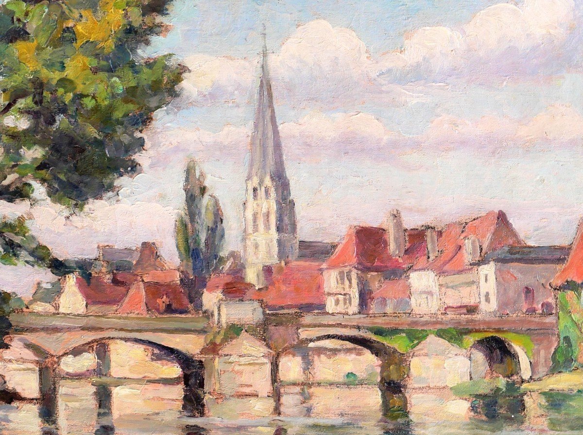 Paul CORDONNIER 1878-1963 Argenton-sur-Creuse, tableau, paysage Indre Creuse Crozant-photo-5