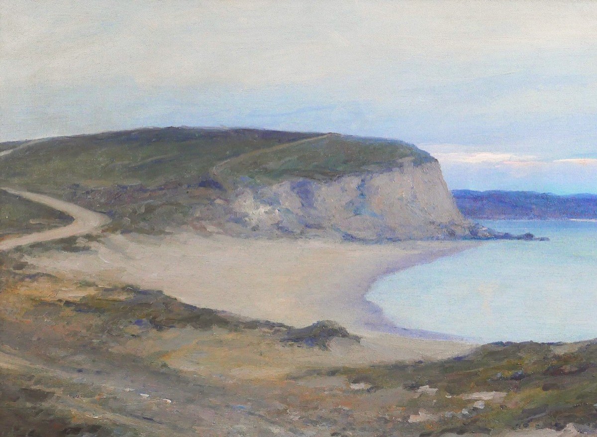 Jean Le Fournis, Brittany, Crozon, Camaret, Plage De Kerloc'h, Finistère, Painting 1901-photo-1