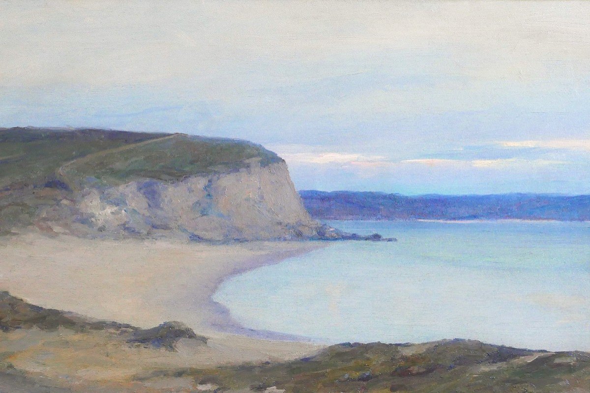 Jean Le Fournis, Brittany, Crozon, Camaret, Plage De Kerloc'h, Finistère, Painting 1901-photo-2