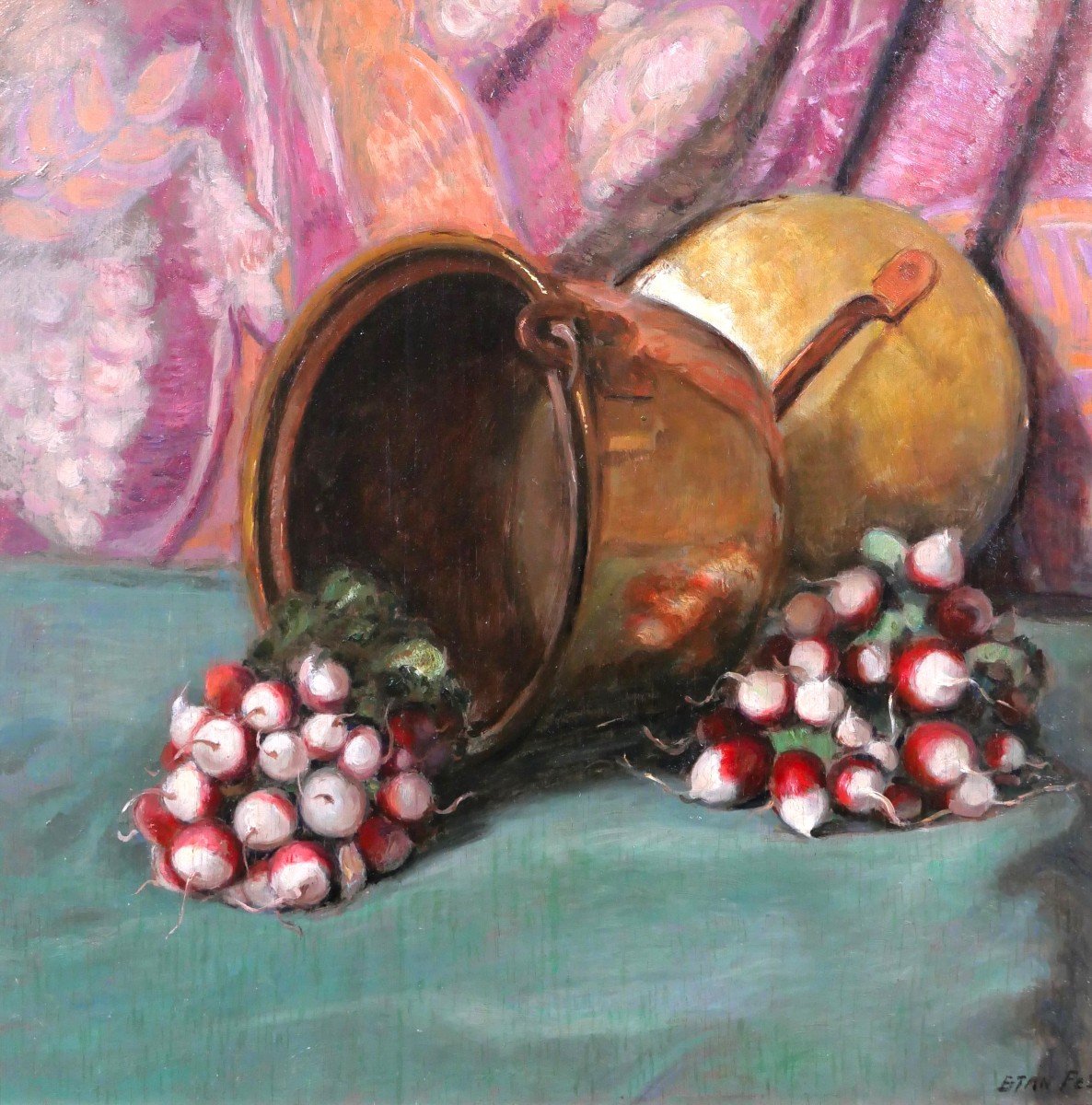 Constant Stan Peet 1888-1966 Still Life With Radishes, Painting