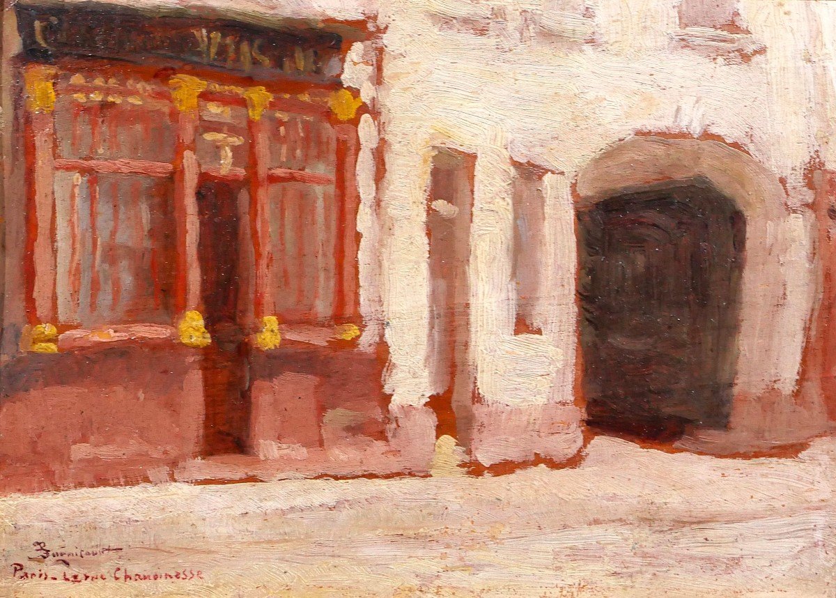 François-max Bugnicourt, 1868-1936 Paris, Rue Chanoinesse, Landscape, Painting, Circa 1900