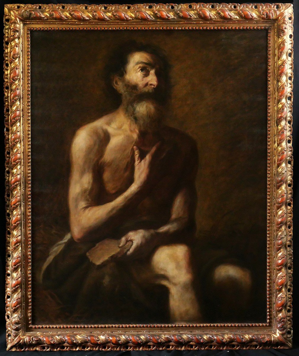 Juseppe De Ribeira 1591-1652 (follower Of) Job, Painting, Circa 1900-20, Religious, Saint-photo-2