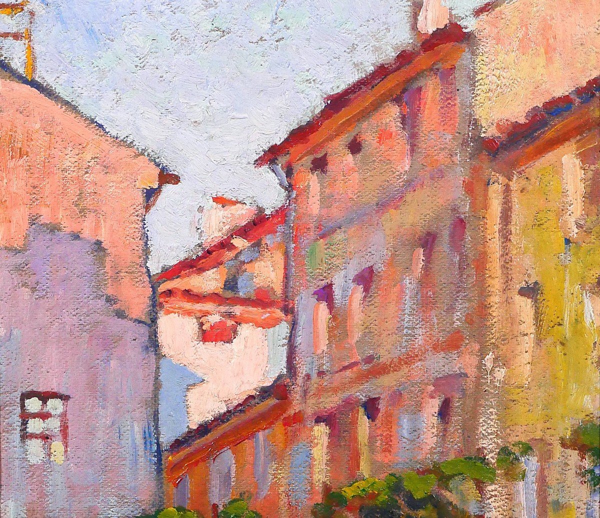 Maurice de Lambert 1873-1953 Aix-en-Provence, maison, quartier Sextius, tableau, paysage, 1918-photo-3