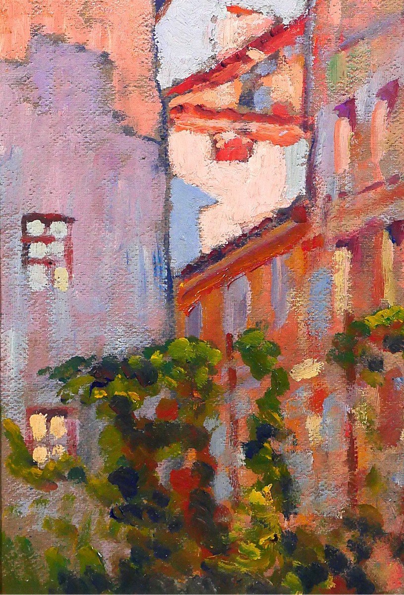 Maurice de Lambert 1873-1953 Aix-en-Provence, maison, quartier Sextius, tableau, paysage, 1918-photo-4