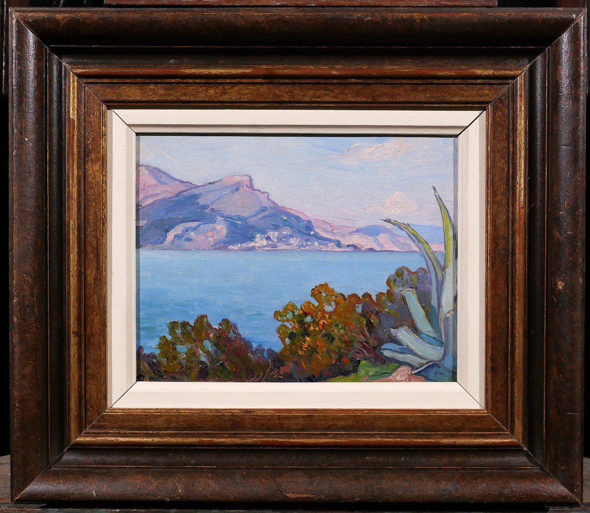 Maurice de Lambert 1873-1953 Saint-Jean-Cap-Ferrat, la presqu'île, tableau, vers 1920-25-photo-2