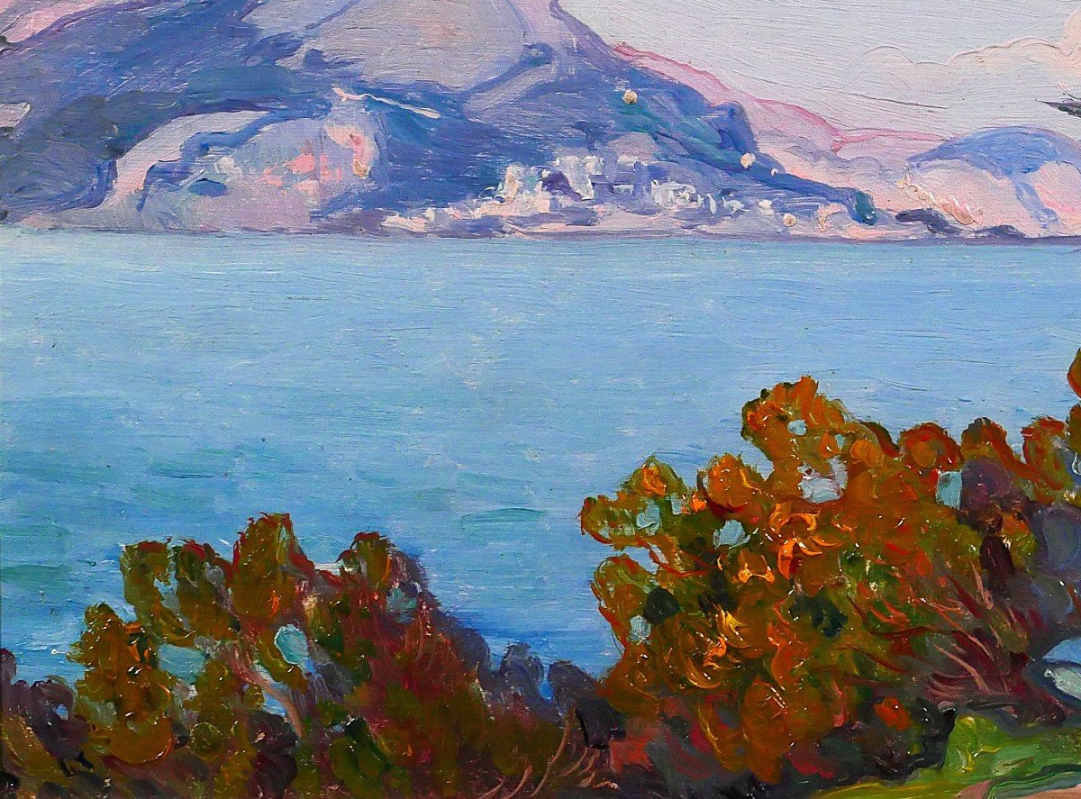 Maurice de Lambert 1873-1953 Saint-Jean-Cap-Ferrat, la presqu'île, tableau, vers 1920-25-photo-4