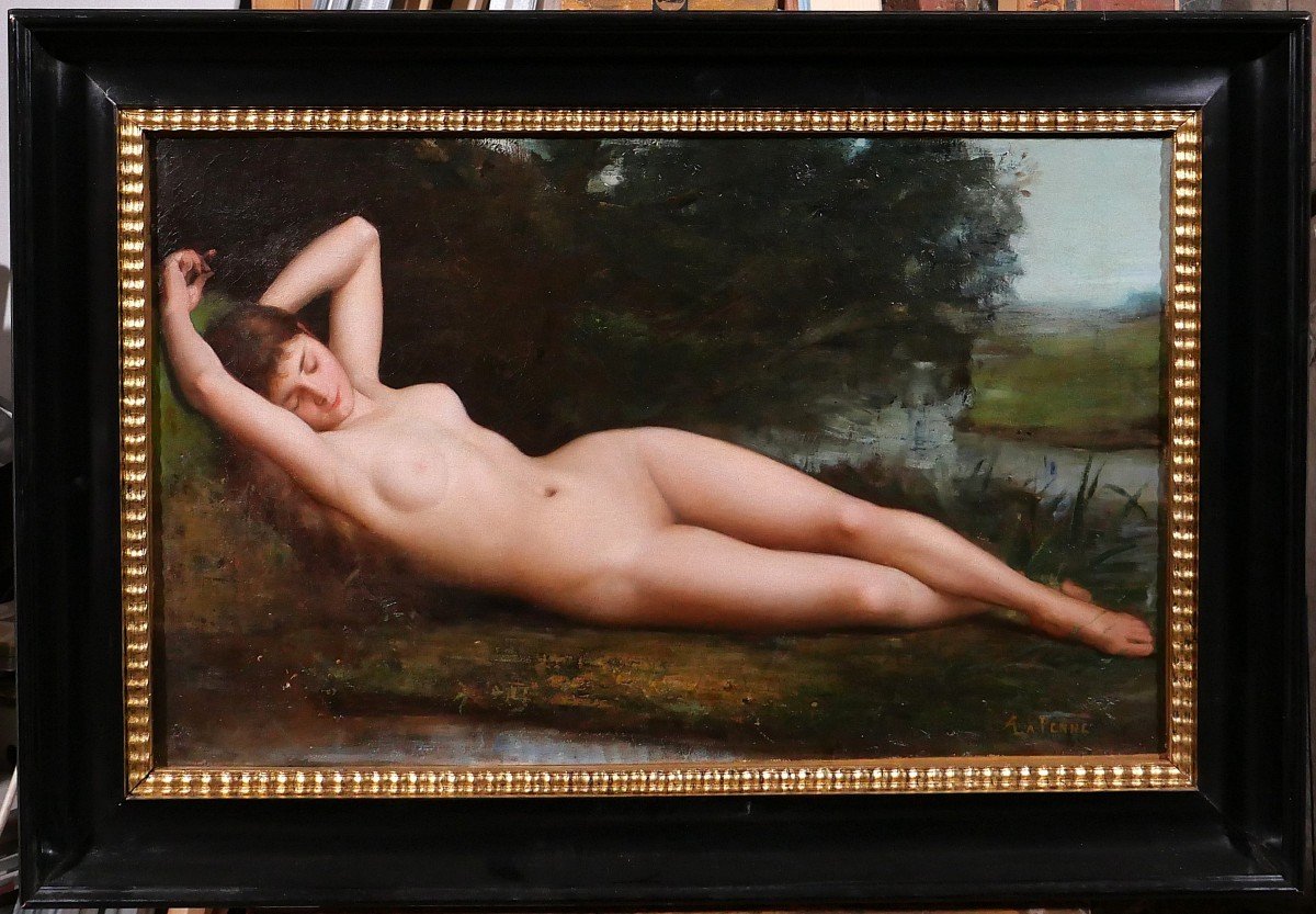 Antoine La Penne 1844-1927 Sleeping Nude Woman, Painting, Circa 1880, Cabanel, Barbizon-photo-2