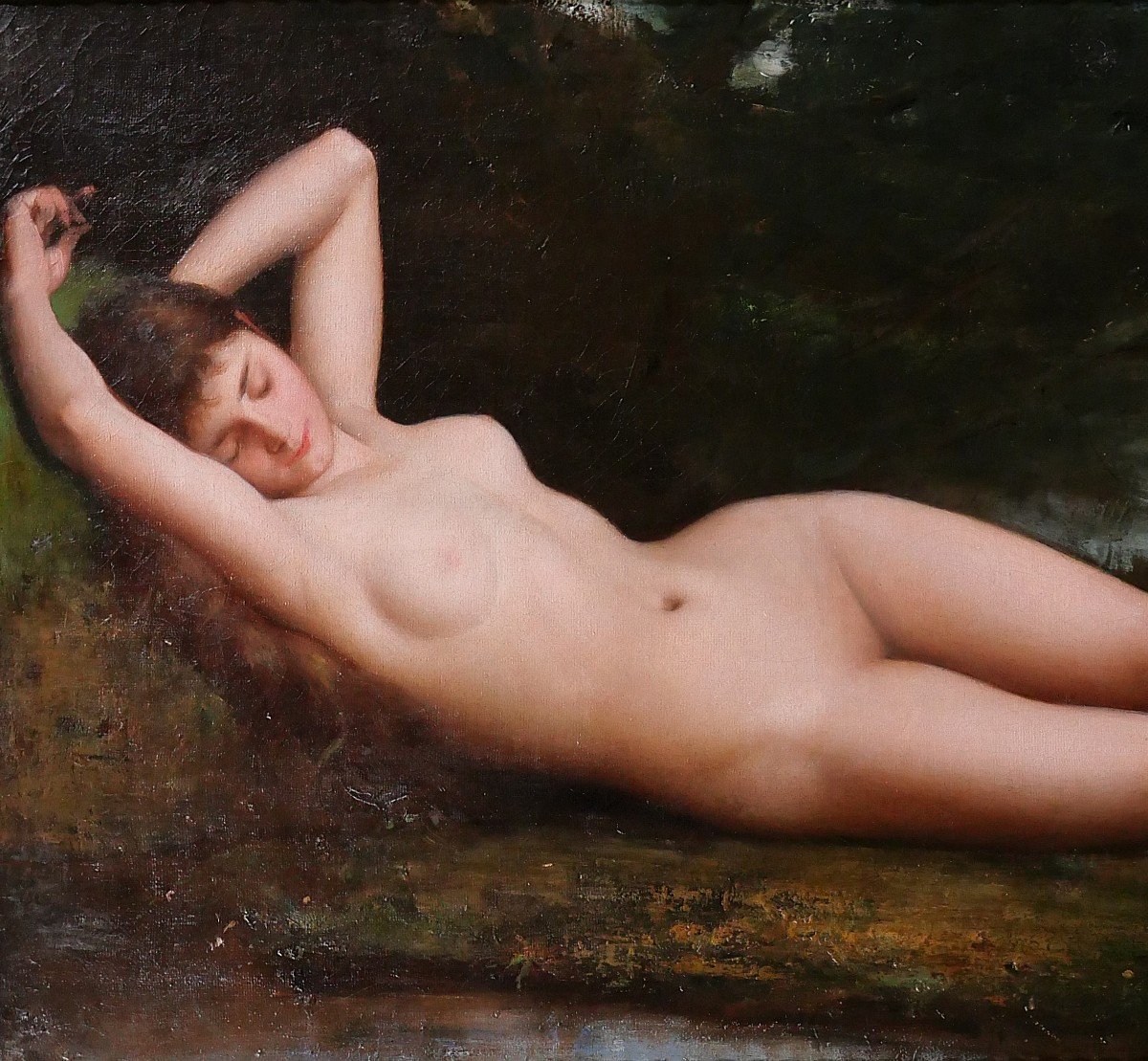 Antoine La Penne 1844-1927 Sleeping Nude Woman, Painting, Circa 1880, Cabanel, Barbizon-photo-3