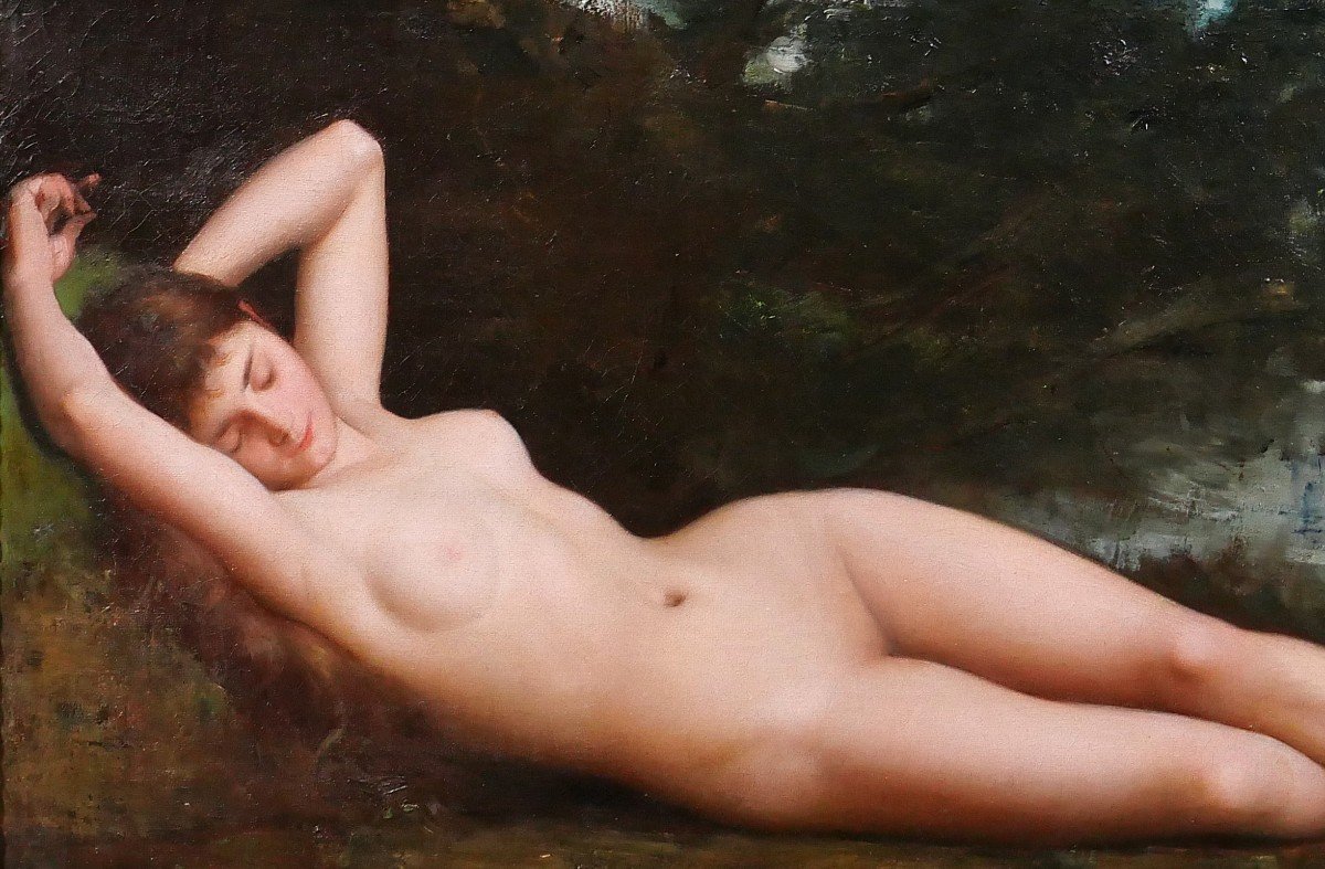 Antoine La Penne 1844-1927 Sleeping Nude Woman, Painting, Circa 1880, Cabanel, Barbizon-photo-1